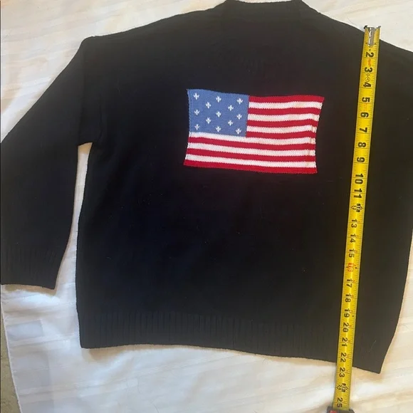 Sweater with American Flag Design - Picture 7 of 9